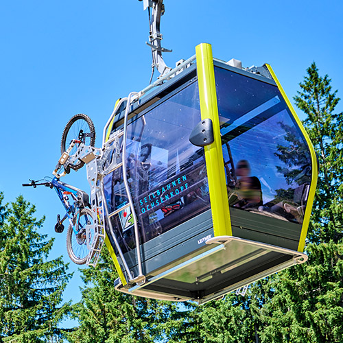 Radtransport mit der Seilbahn